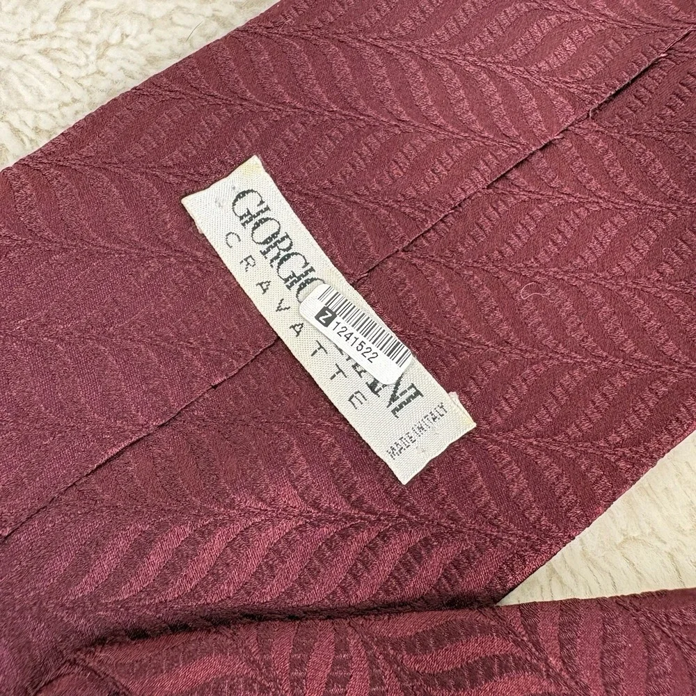 Giorgio Armani Cravatte Silk Geometric Tie Necktie Made in Italy 58
